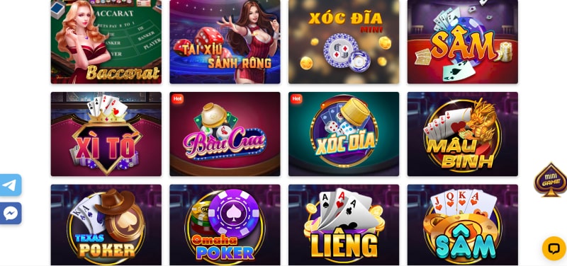 Game bài siêu đa dạng